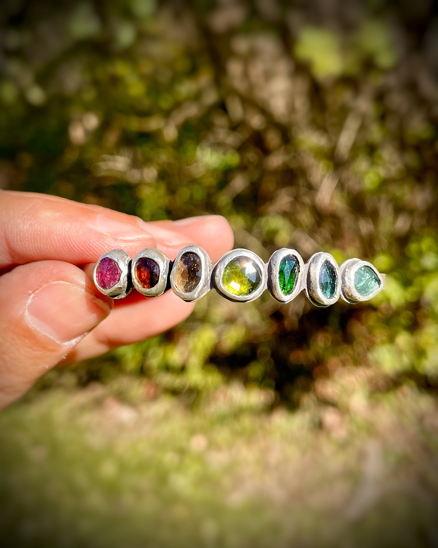Tourmaline Rainbow Cuff (Sz Small)