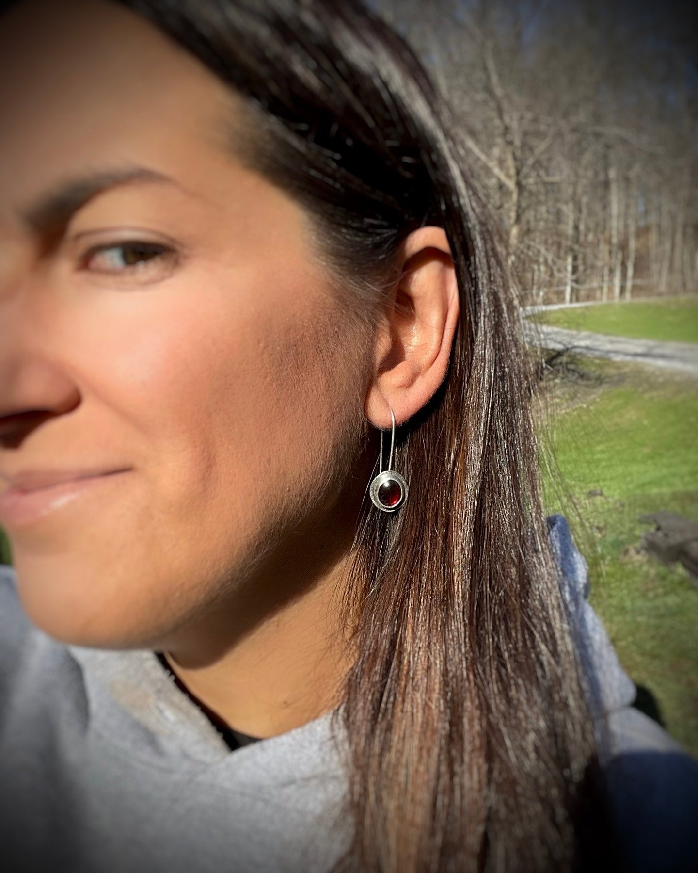 Gemstone Drop Earrings