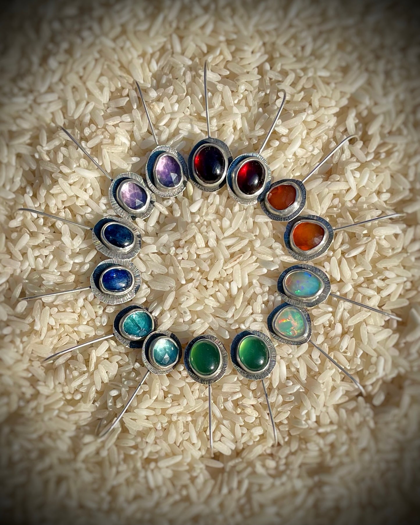 Gemstone Drop Earrings