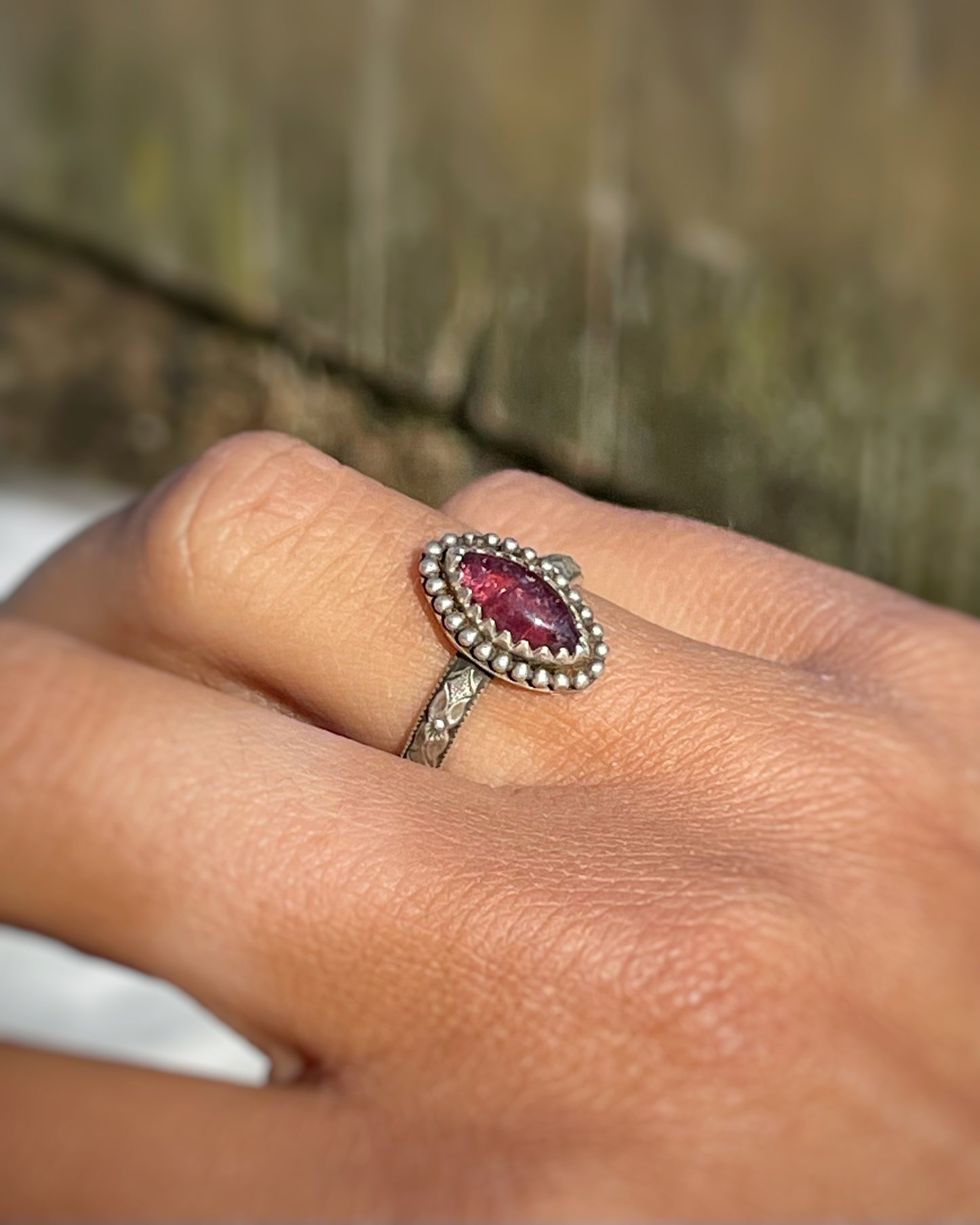 Pink Tourmaline Marquise Ring