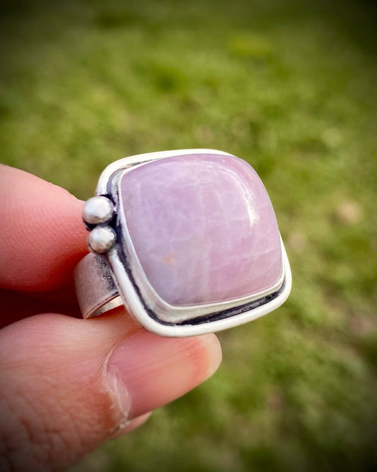 Kunzite Square Ring
