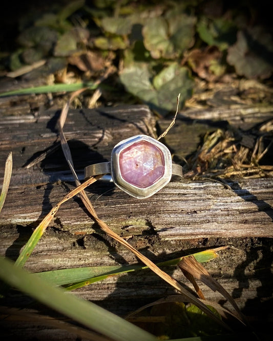 Hex Star Ruby Ring