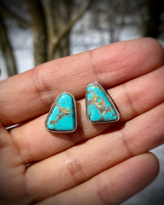 Turquoise Triad Studs