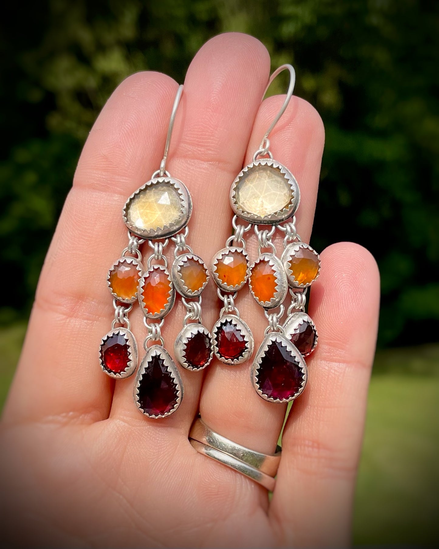 Fire Cascade Earrings