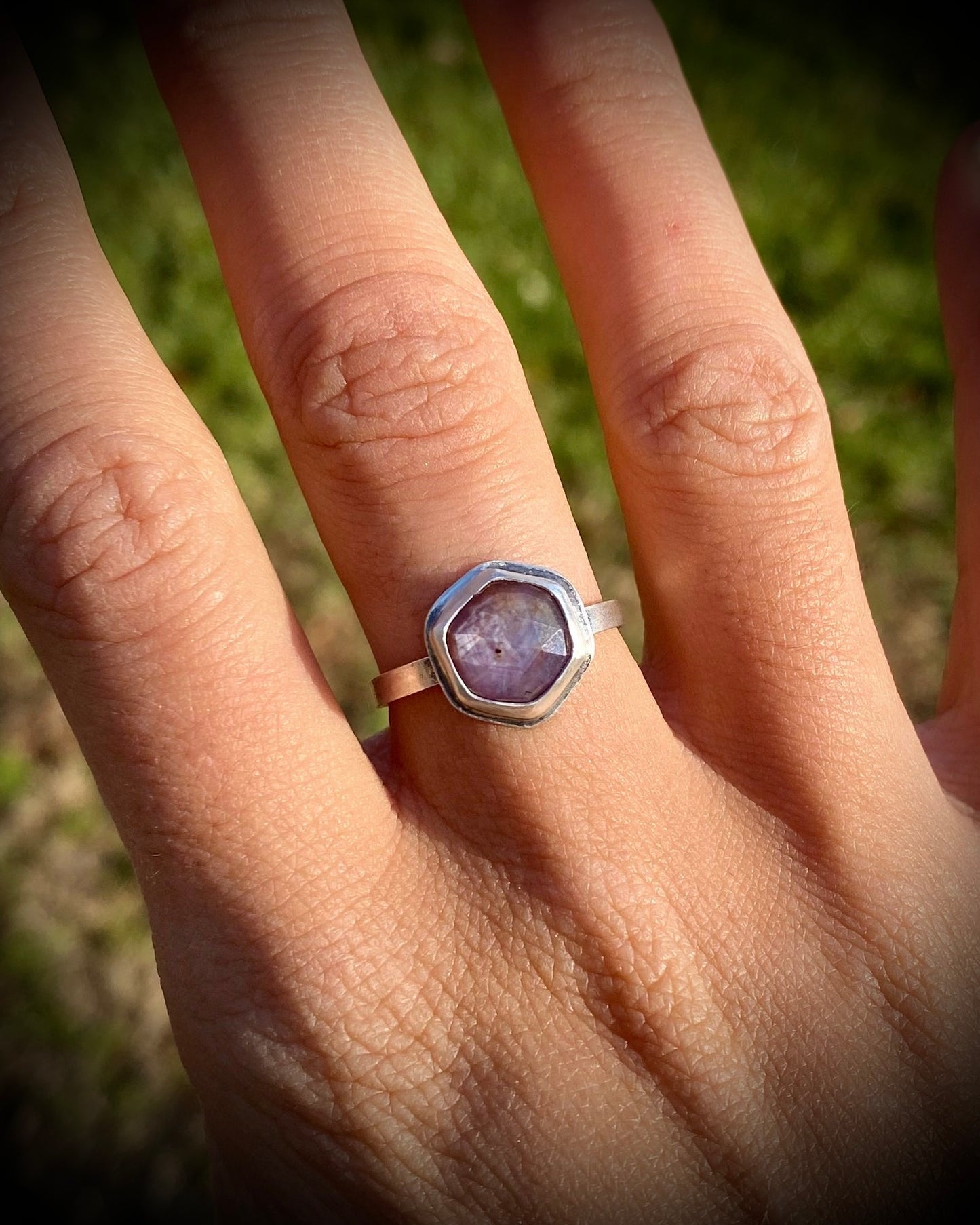 Hex Star Ruby Ring