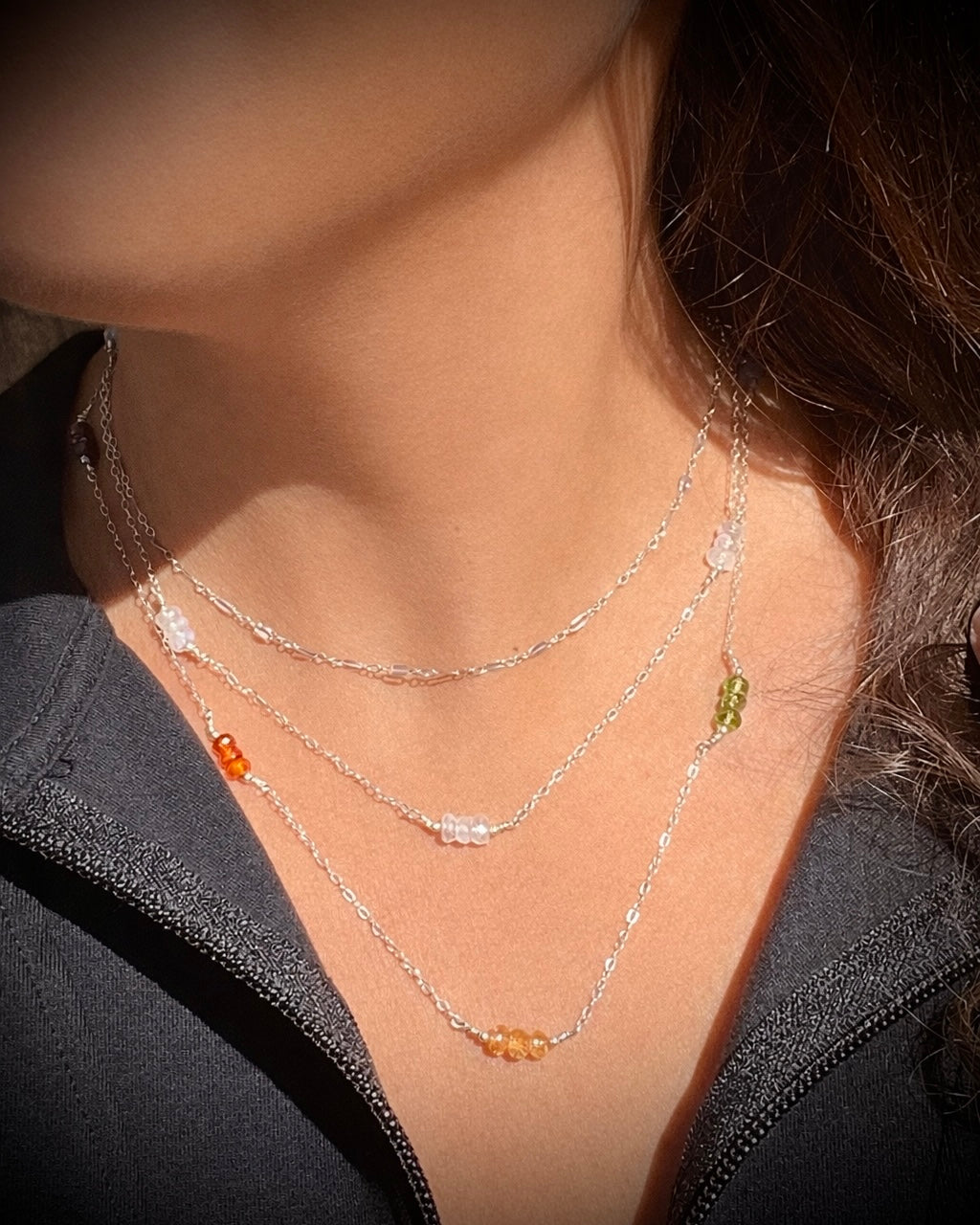 Gemstone Layer Necklaces