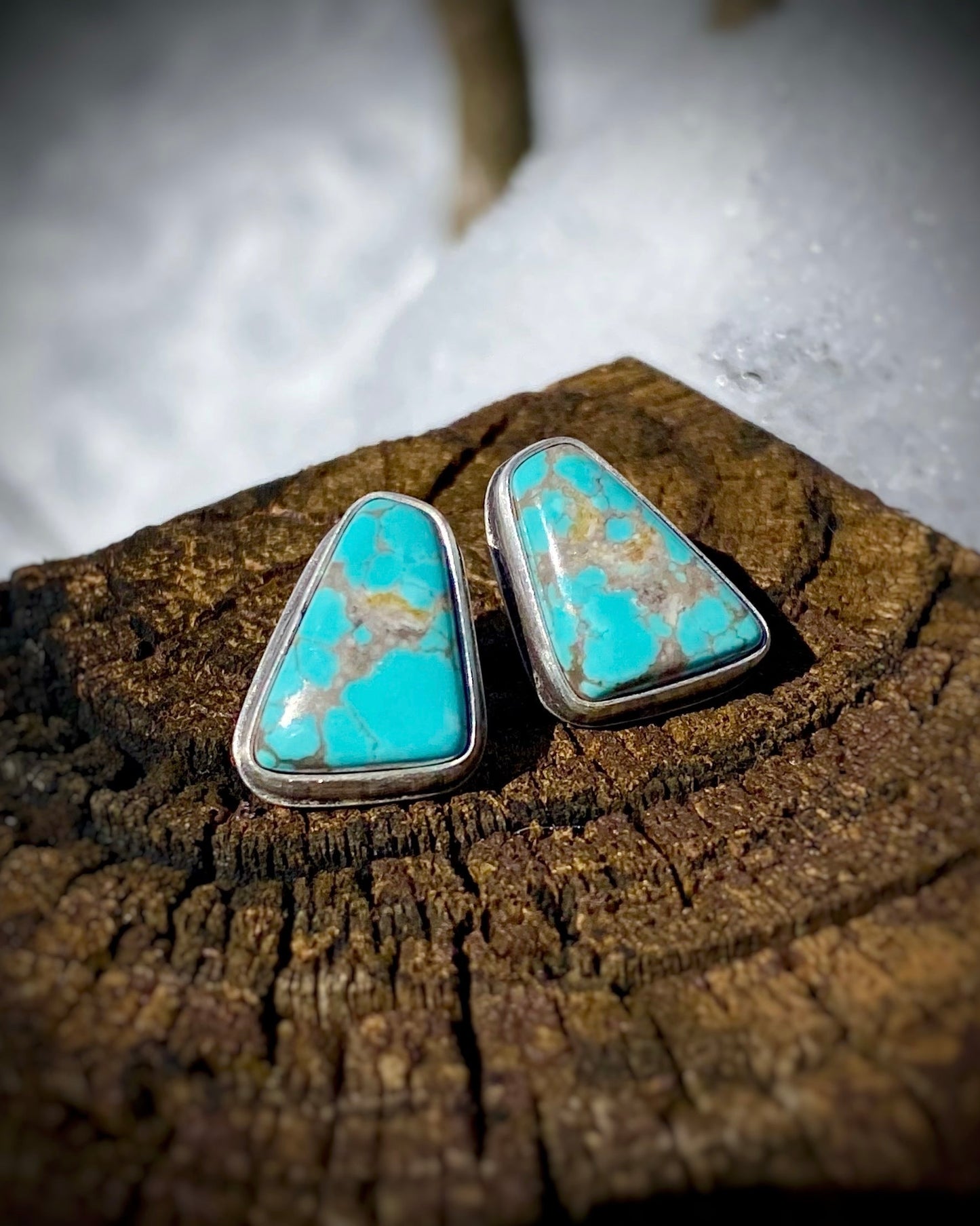 Turquoise Triad Studs