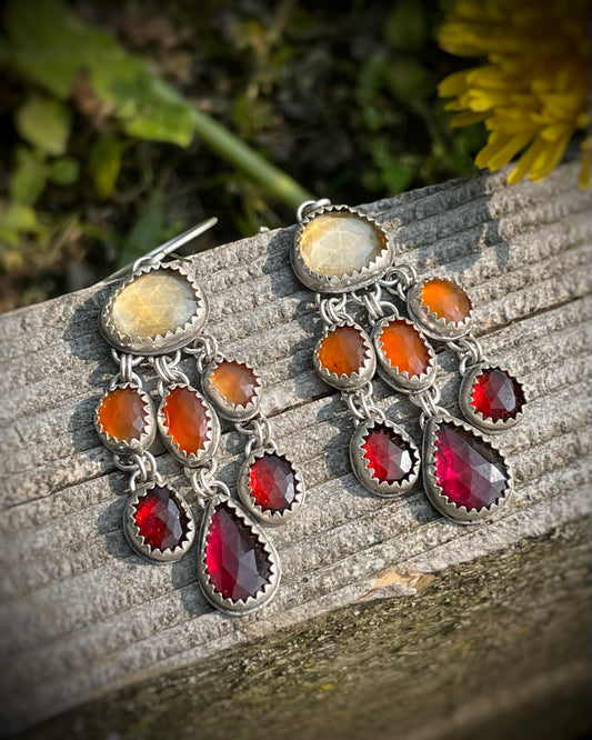 Fire Cascade Earrings