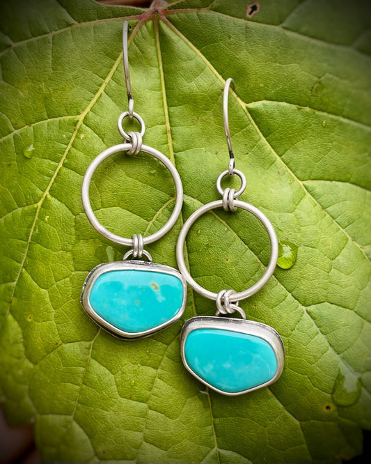 Tyrone Turquoise Swing Drop Earrings