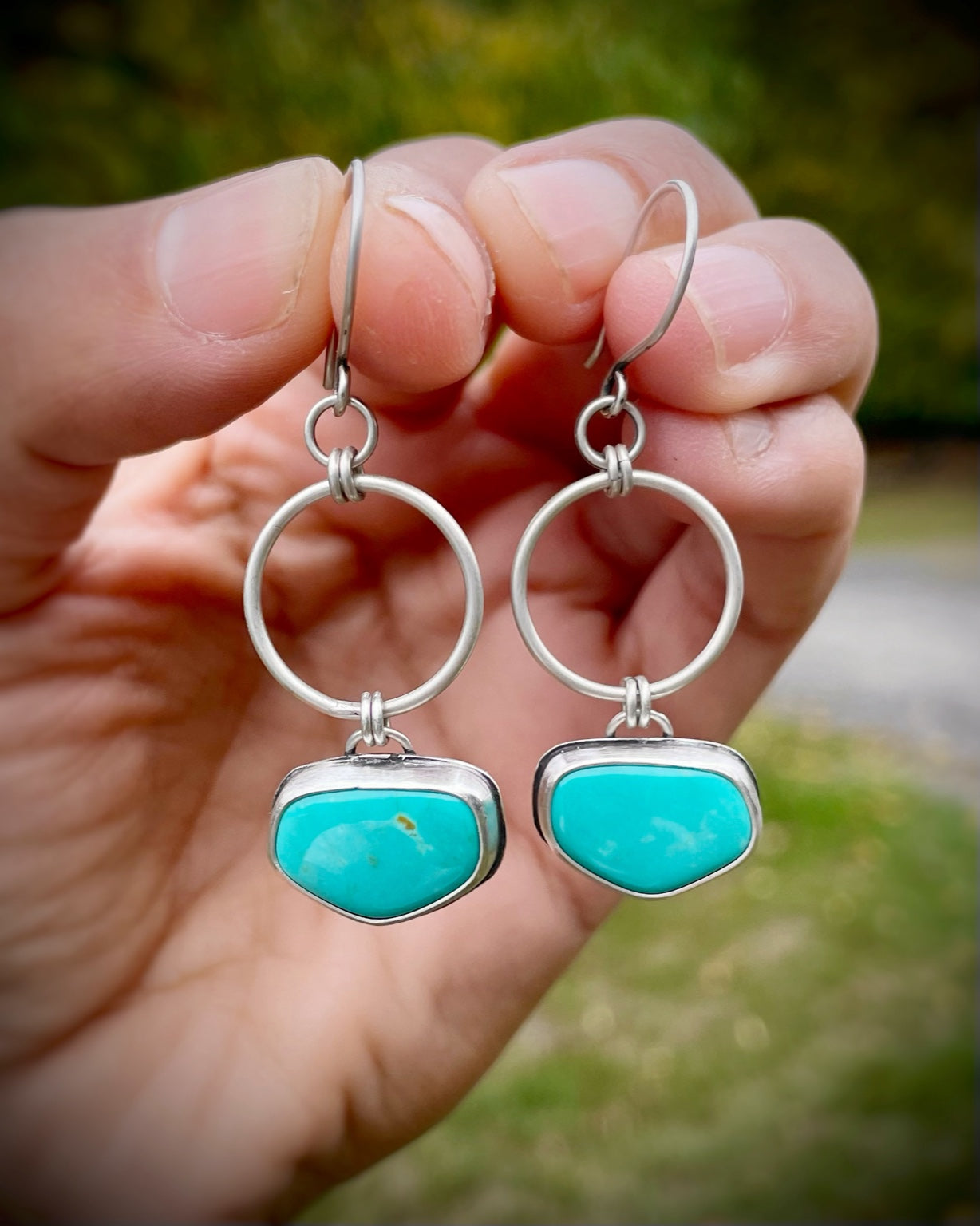 Tyrone Turquoise Swing Drop Earrings